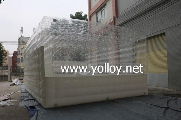 Inflatable Half Transparency Cube Tent