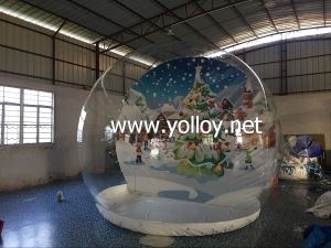 Globo de neve gigante inflável de decoração de Natal